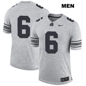 Men's NCAA Ohio State Buckeyes Taron Vincent #6 College Stitched No Name Authentic Nike Gray Football Jersey PK20W14GH